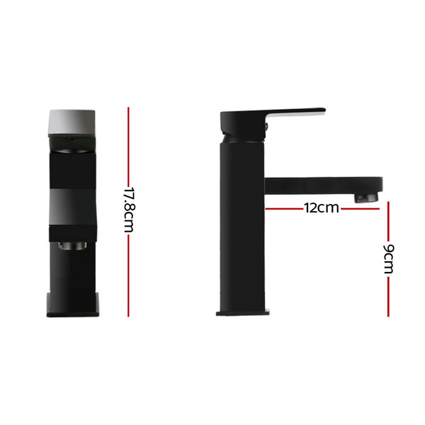 Cefito Basin Mixer Tap Faucet Bathroom Vanity Counter Top WELS Standard Brass Black - Cefito
