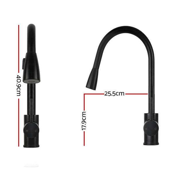 Cefito Pull-out Mixer Faucet Tap - Black - Cefito