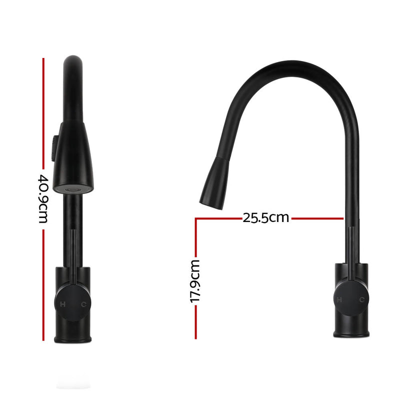 Cefito Pull-out Mixer Faucet Tap - Black - Cefito
