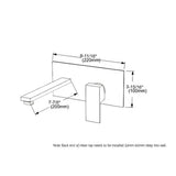Cefito WELS Bathroom Tap Wall Square Black Basin Mixer Taps Vanity Brass Faucet - Cefito
