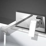 Cefito WELS Bathroom Tap Wall Square Silver Basin Mixer Taps Vanity Brass Faucet - Cefito