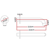 Cefito Bathroom Spout Wall Mounted Faucet Basin Sink Laundry Bathtub Chrome - Cefito