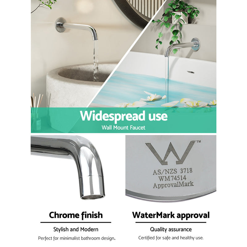 Cefito Bathroom Spout Wall Mounted Faucet Basin Sink Laundry Bathtub Chrome - Cefito