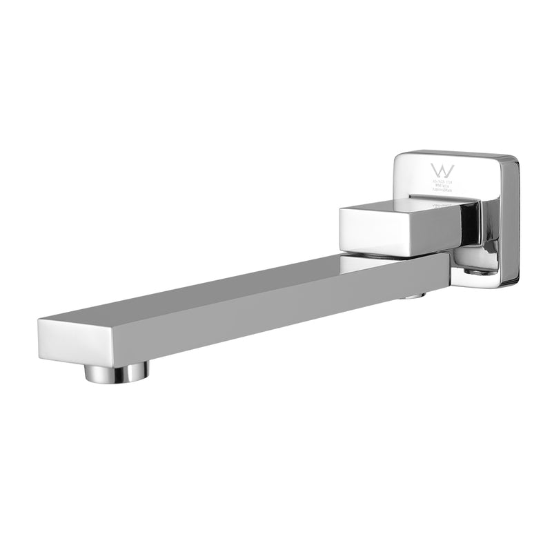 Cefito Bathroom Mixer Spout Wall Bath Tap Square Swivel Bathtub Chrome - Cefito