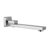 Cefito Bathroom Mixer Spout Wall Bath Tap Square Swivel Bathtub Chrome - Cefito