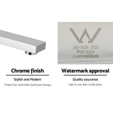 Cefito Bathroom Mixer Spout Wall Bath Tap Square Swivel Bathtub Chrome - Cefito