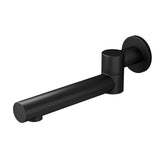 Cefito Bathroom Mixer Spout Wall Bath Tap Round Swivel Bathtub Black - Cefito