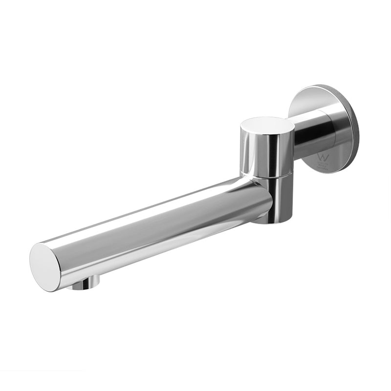 Cefito Bathroom Mixer Spout Wall Bath Tap Round Swivel Bathtub Chrome - Cefito