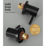 Cefito Bathroom Tap Shower Twin Tap Faucet Basin Sink Bath Swivel Black - Cefito